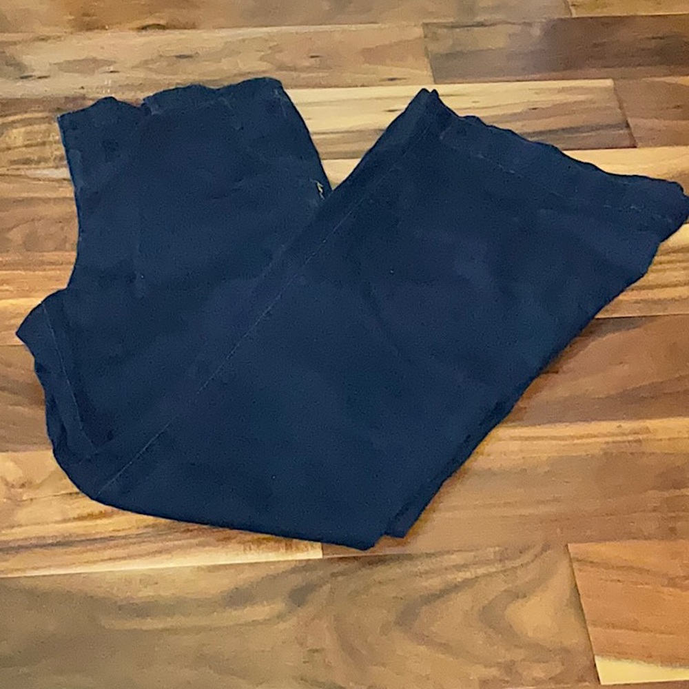 International Concept (INC) Dark Blue Denim Flare Trousers Size 14 - Picture 1 of 8